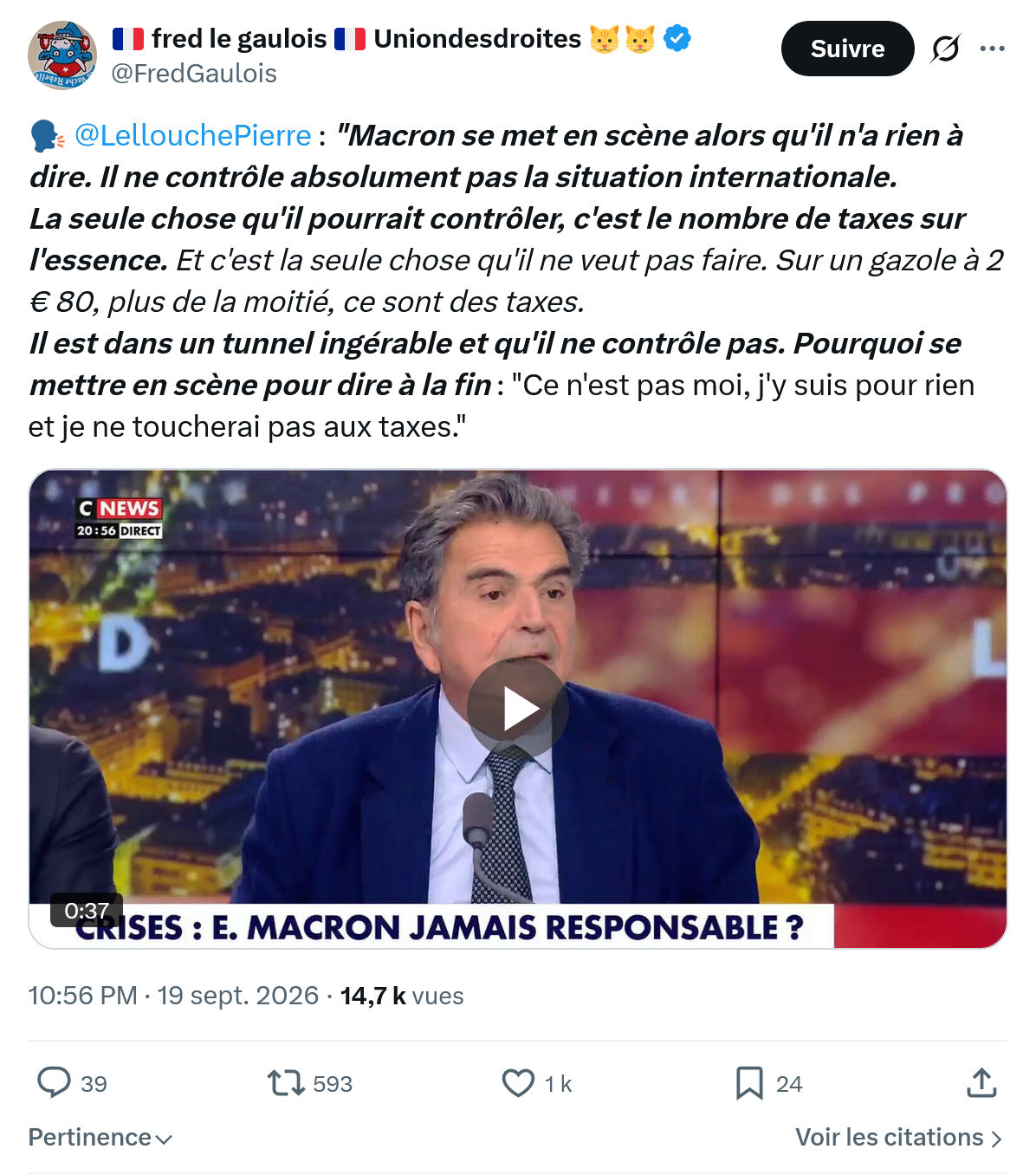 Fred le Gaulois: @LellouchePierre : "Macron se met...