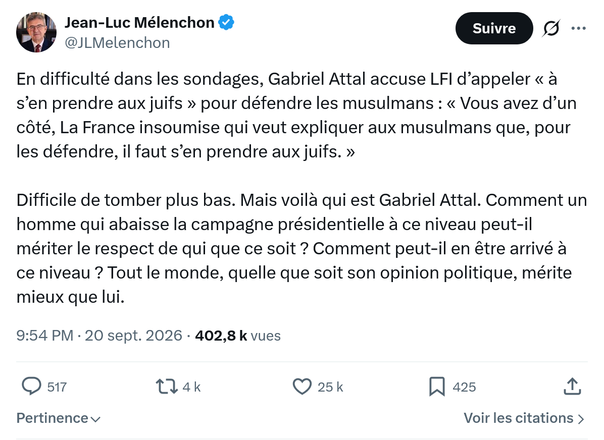 Jean-Luc Mélenchon: En difficulté dans les sondages...