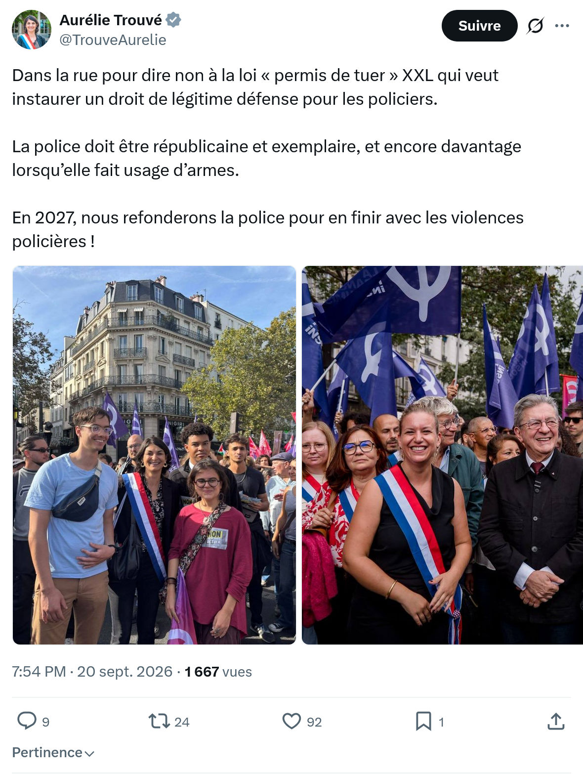 Aurélie Trouvé: Dans la rue pour dire...