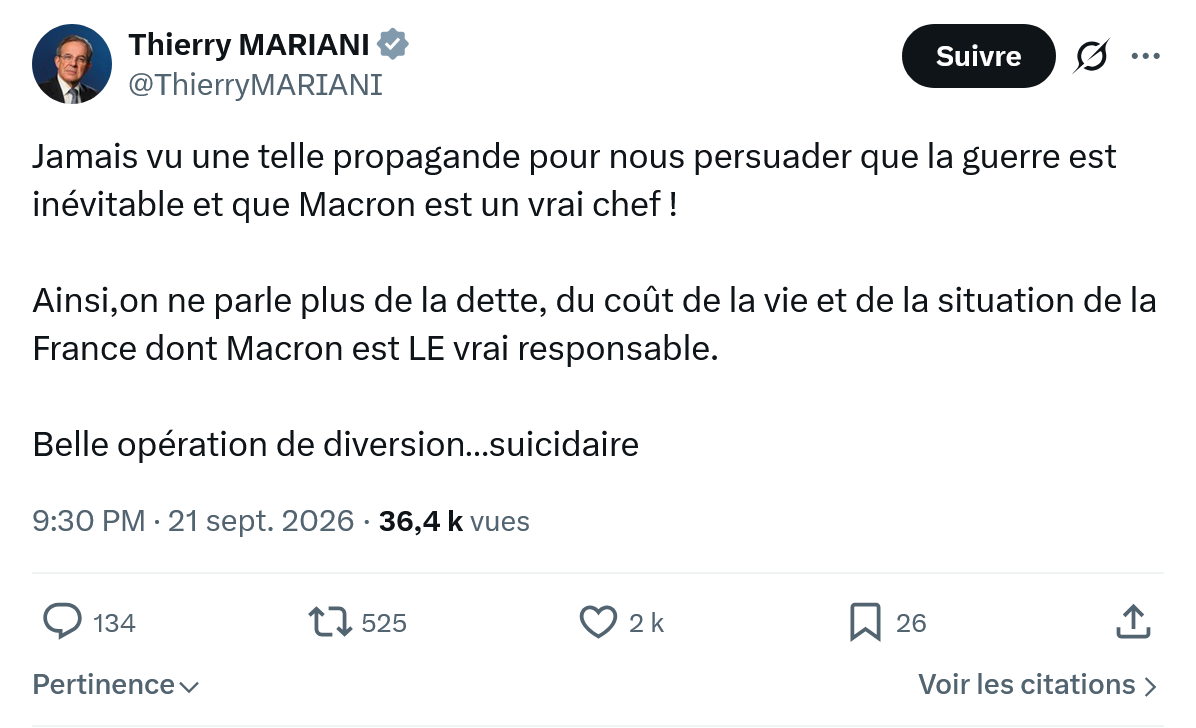 Thierry Mariani: Jamais vu une telle propagande...