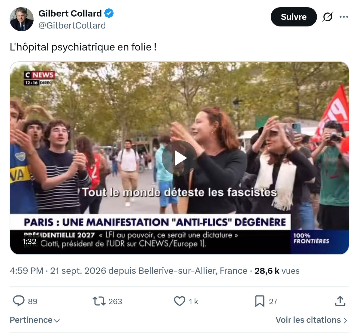 Gilbert Collard: L'hôpital psychiatrique...