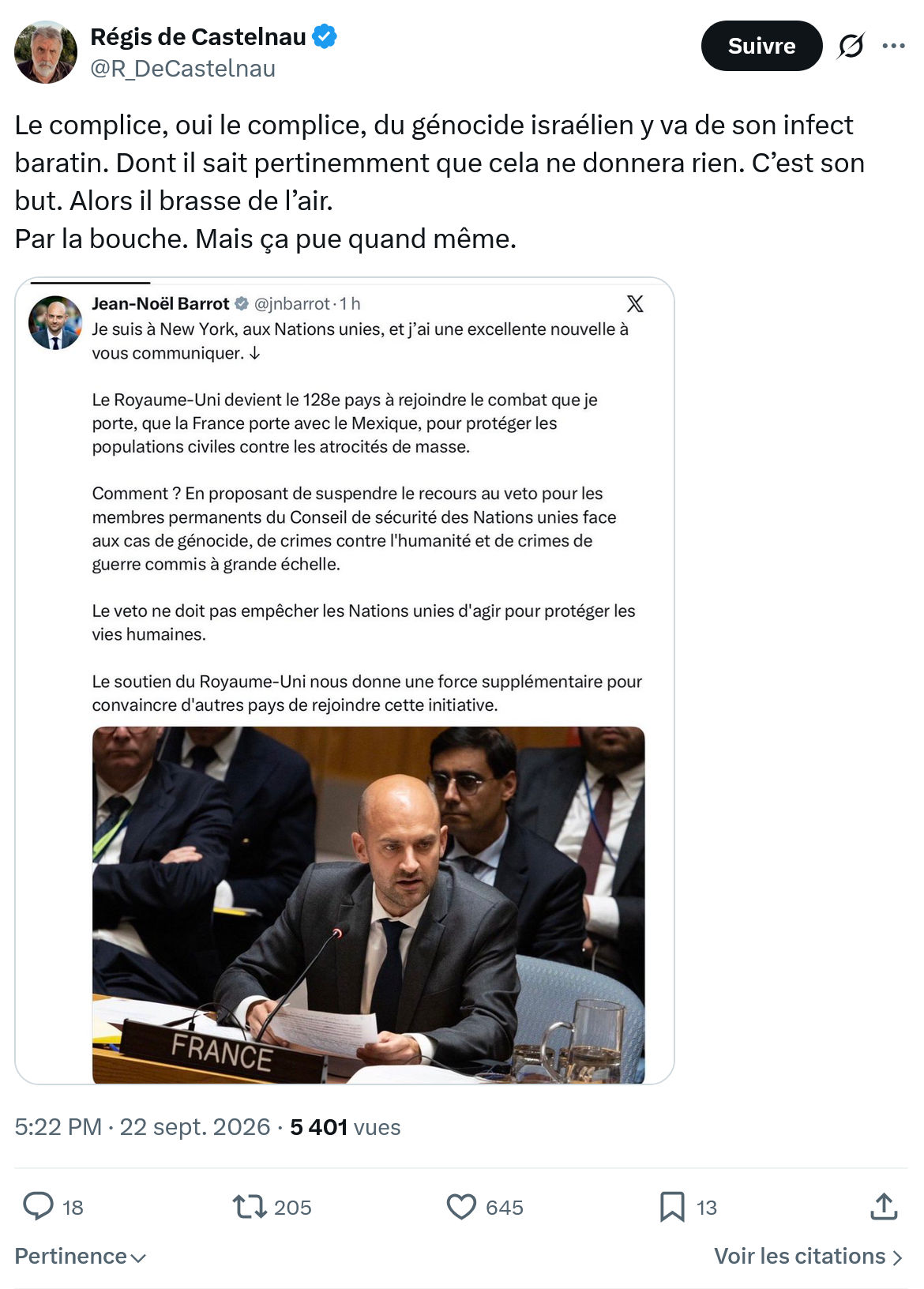 Régis de Castelnau: Le complice, oui le complice...
