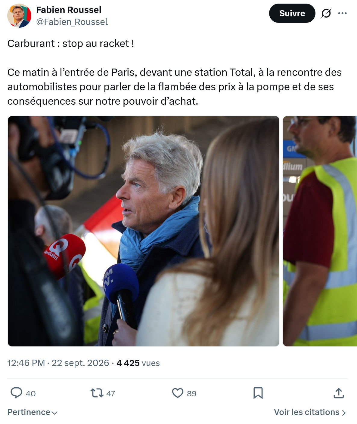 Fabien Roussel: Carburant : stop au racket...