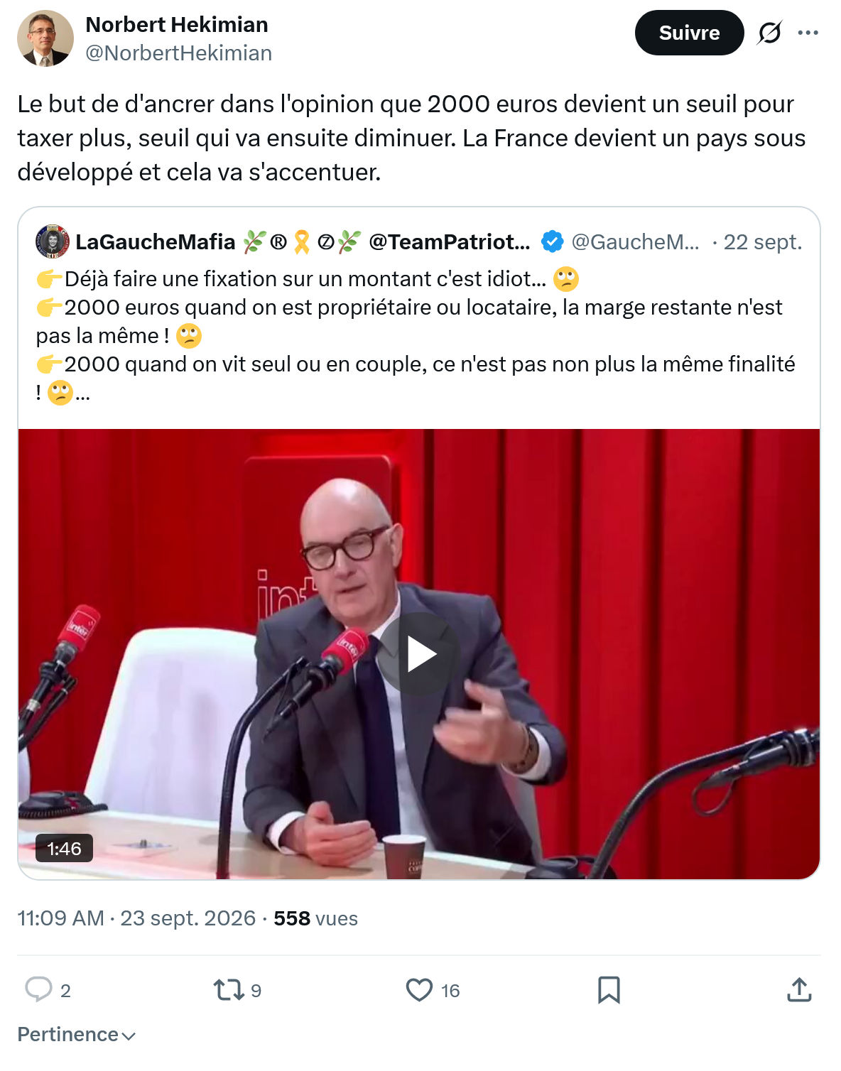 Norbert Hekimian: Le but de d'ancrer dans l'opinion...