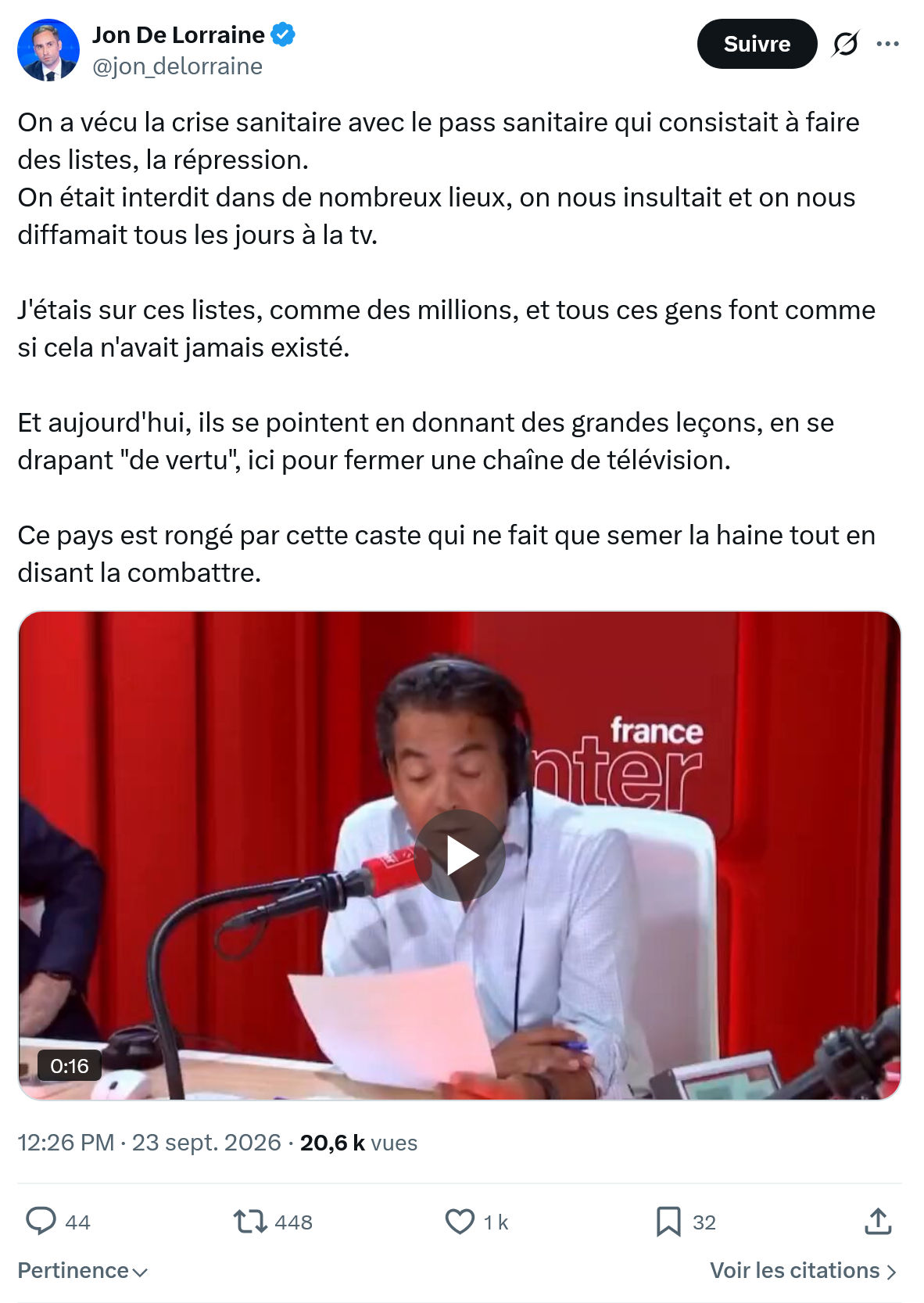 Jon De Lorraine: On a vécu la crise sanitaire...