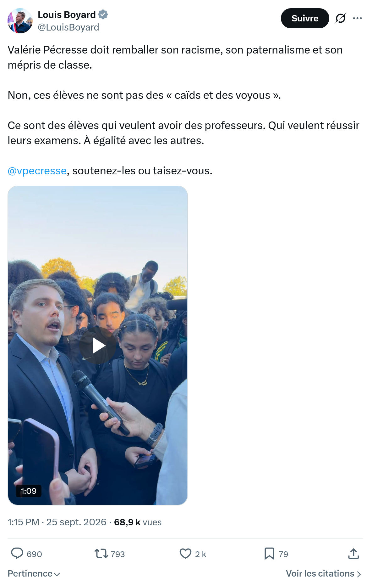Louis Boyard: Valérie Pécresse doit remballer...