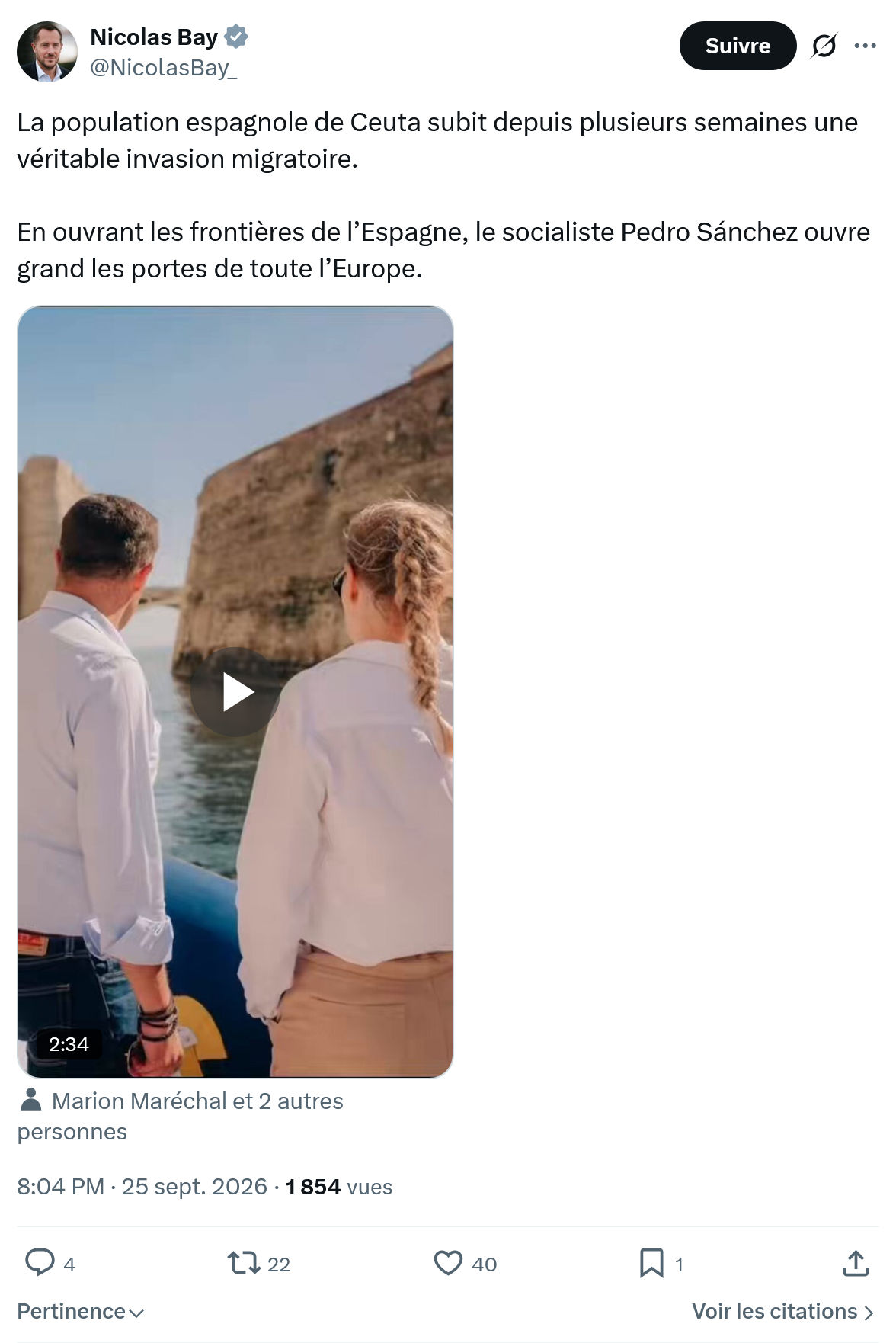 Nicolas Bay: La population espagnole de Ceuta...