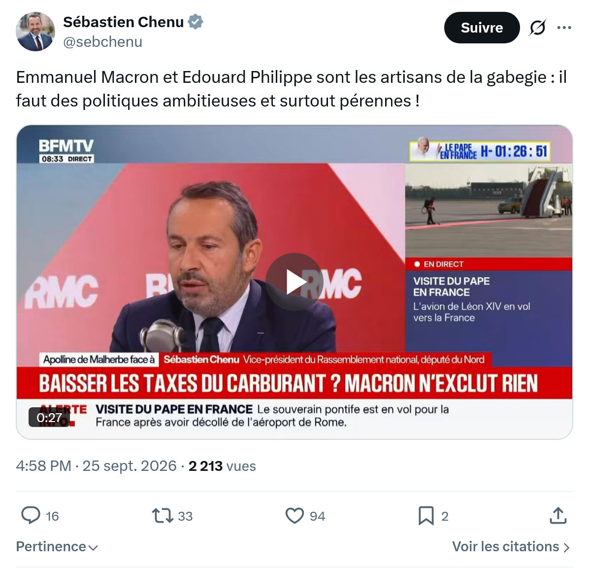 Sébastien Chenu: Emmanuel Macron et Edouard Philippe...