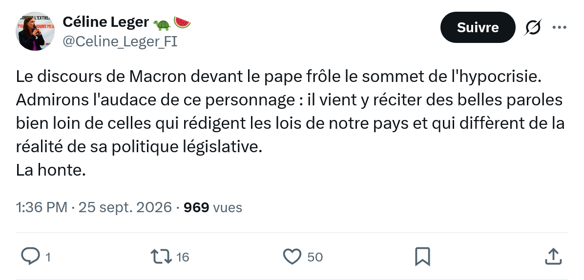 Céline Léger: Le discours de Macron devant...