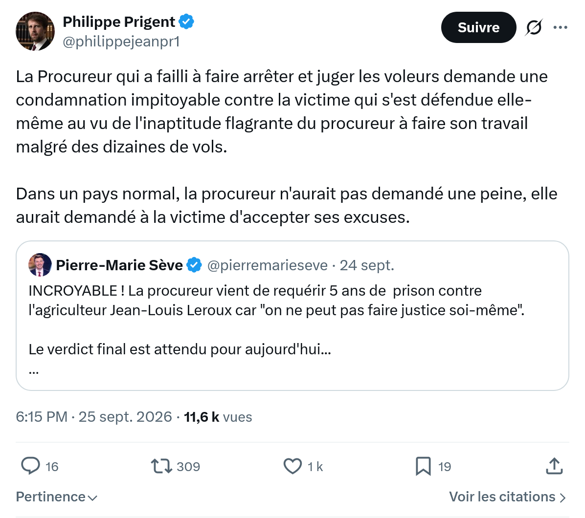 Philippe Prigent: La Procureur qui a failli à faire...