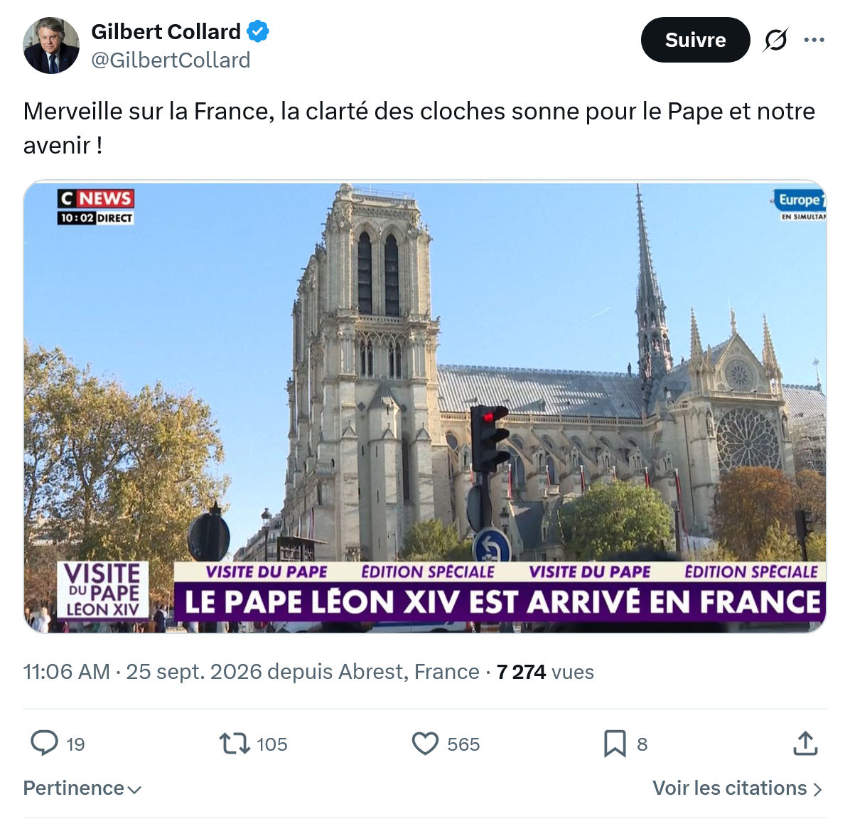 Gilbert Collard: Merveille sur la France...