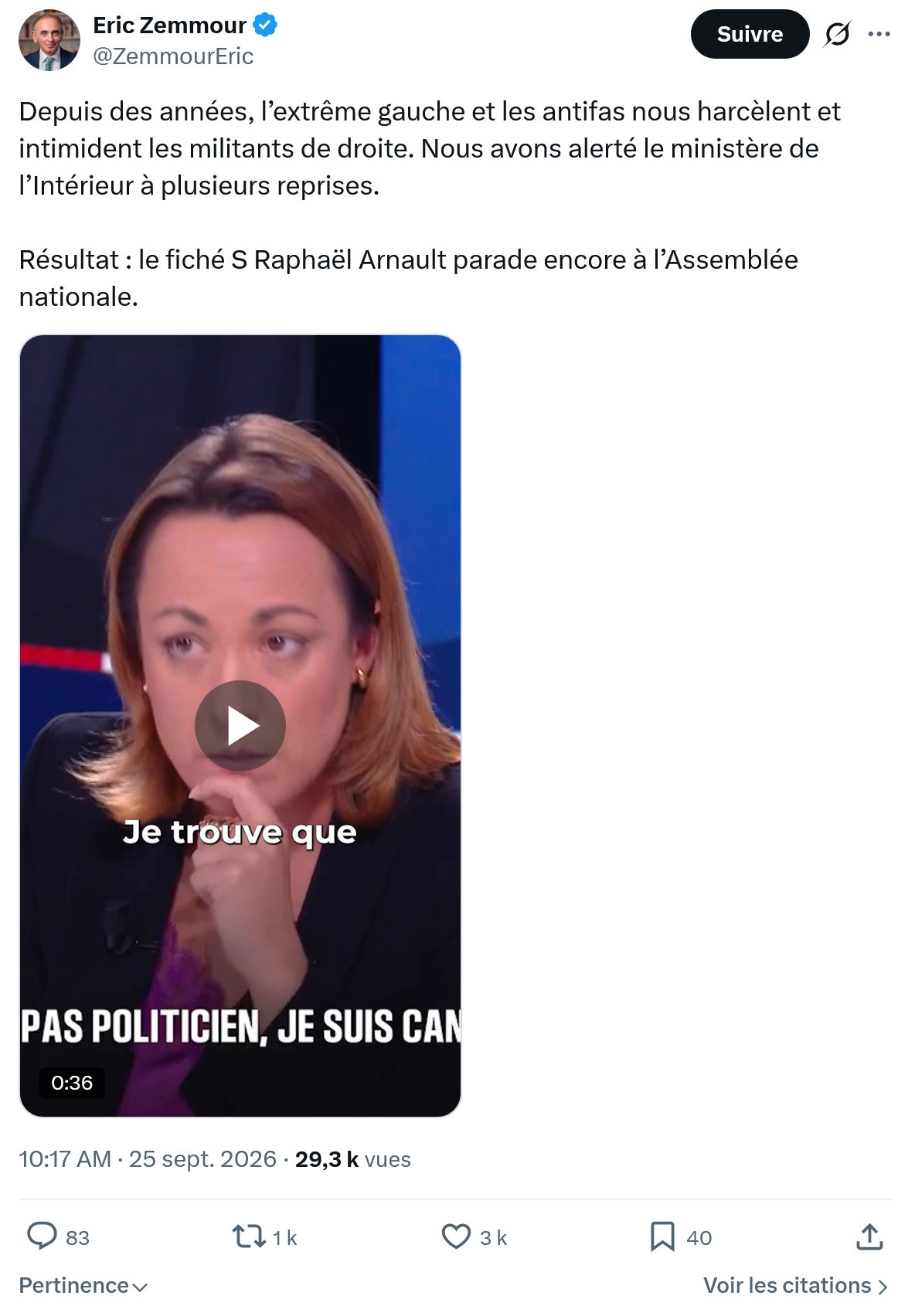 Eric Zemmour: Depuis des années, l’extrême...