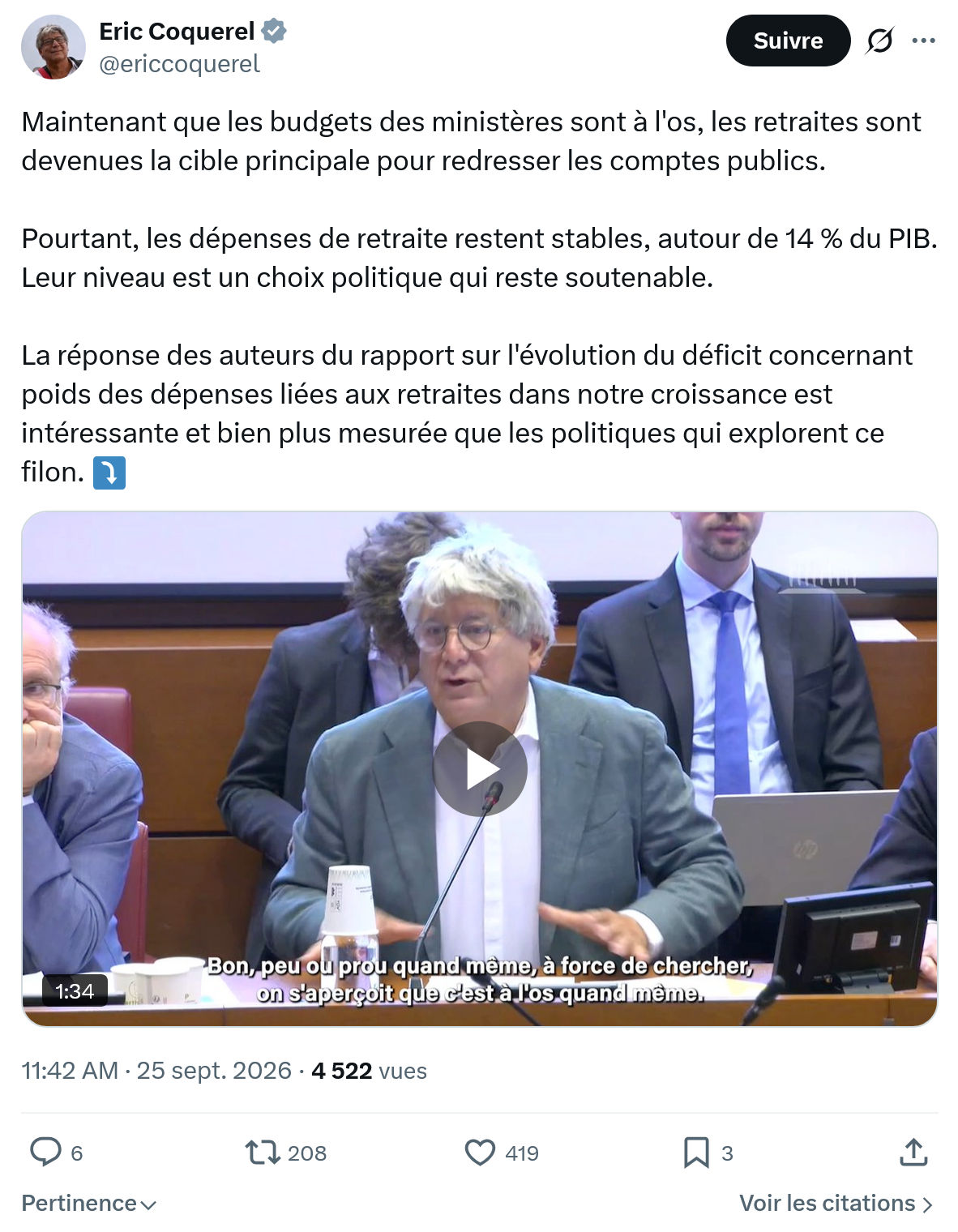 Eric Coquerel: Maintenant que les budgets...