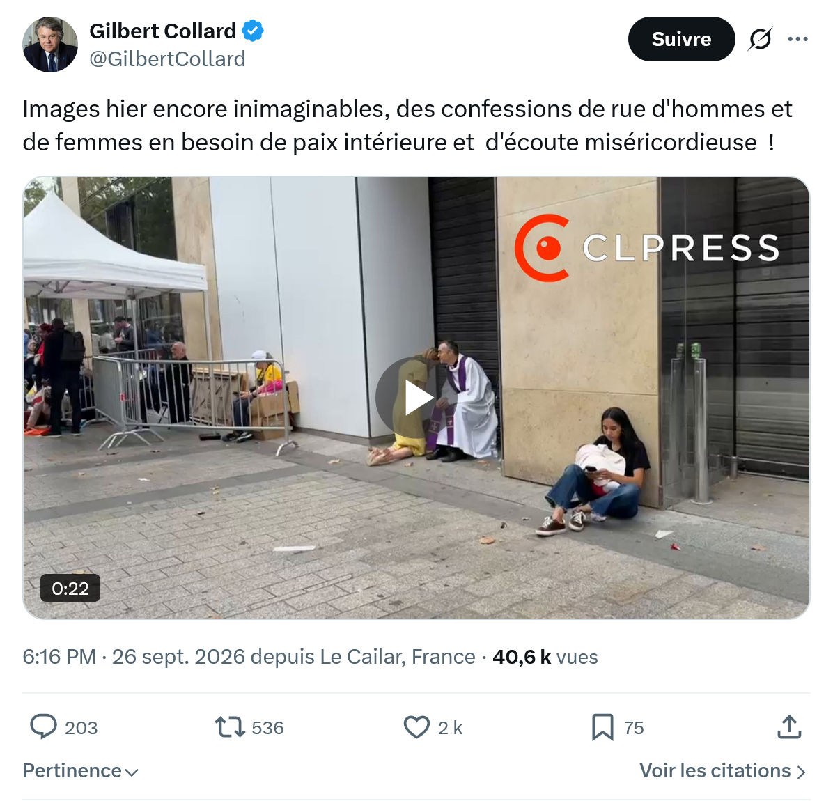 Gilbert Collard: Images hier encore inimaginables...