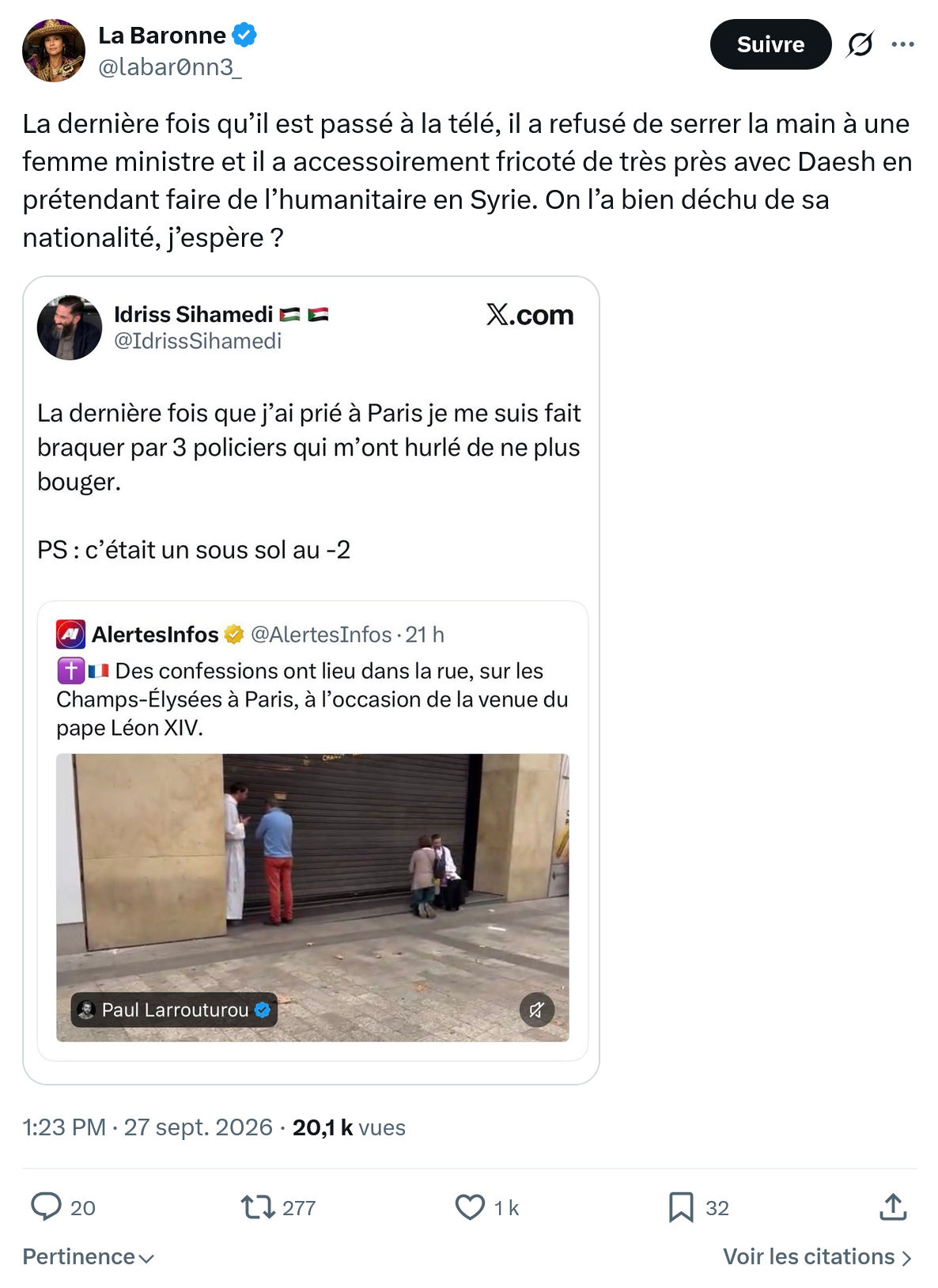 La Baronne: La dernière fois qu’il est passé...
