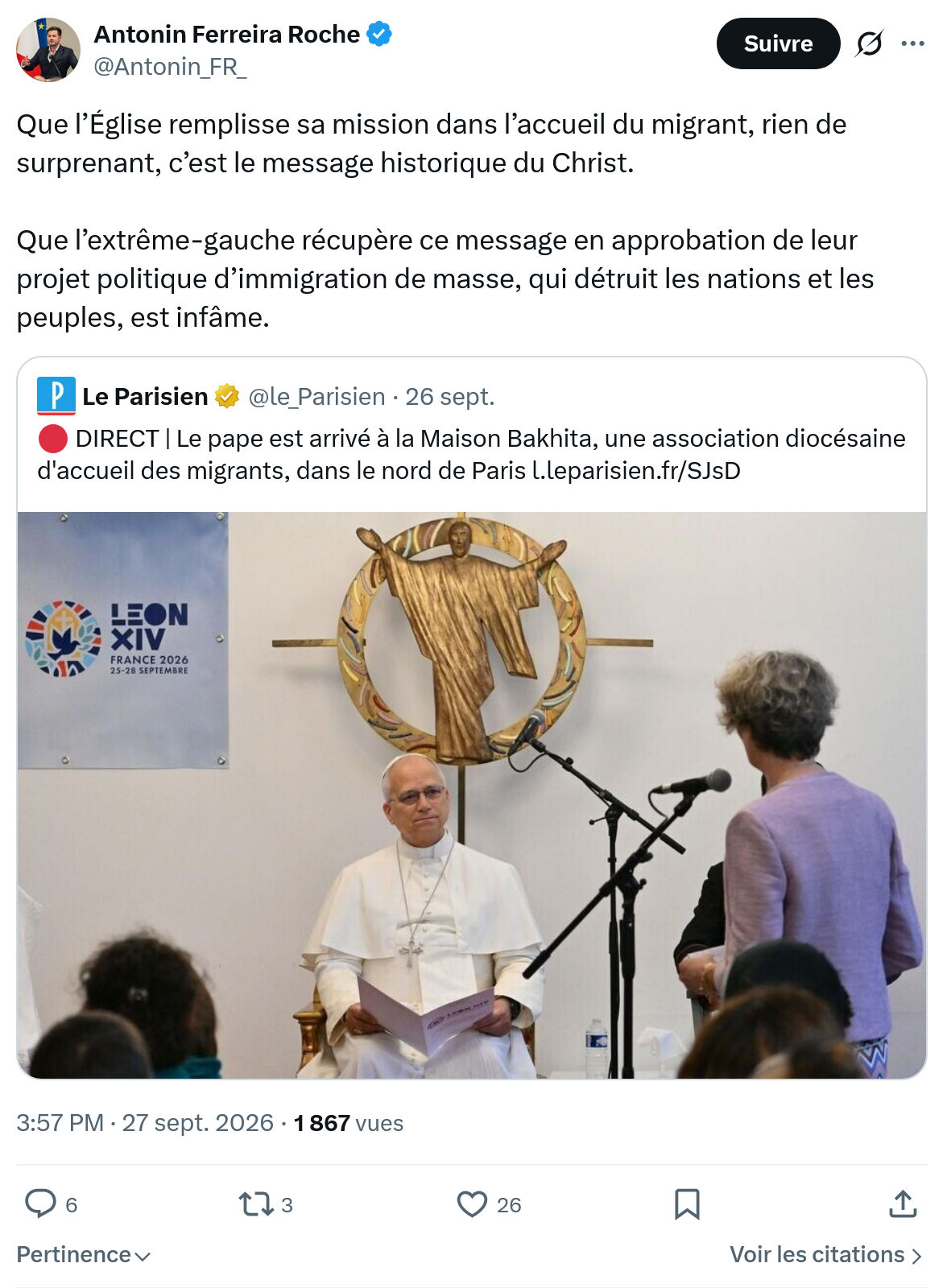 Antonin Ferreira Roche: Que l’Église remplisse sa mission...