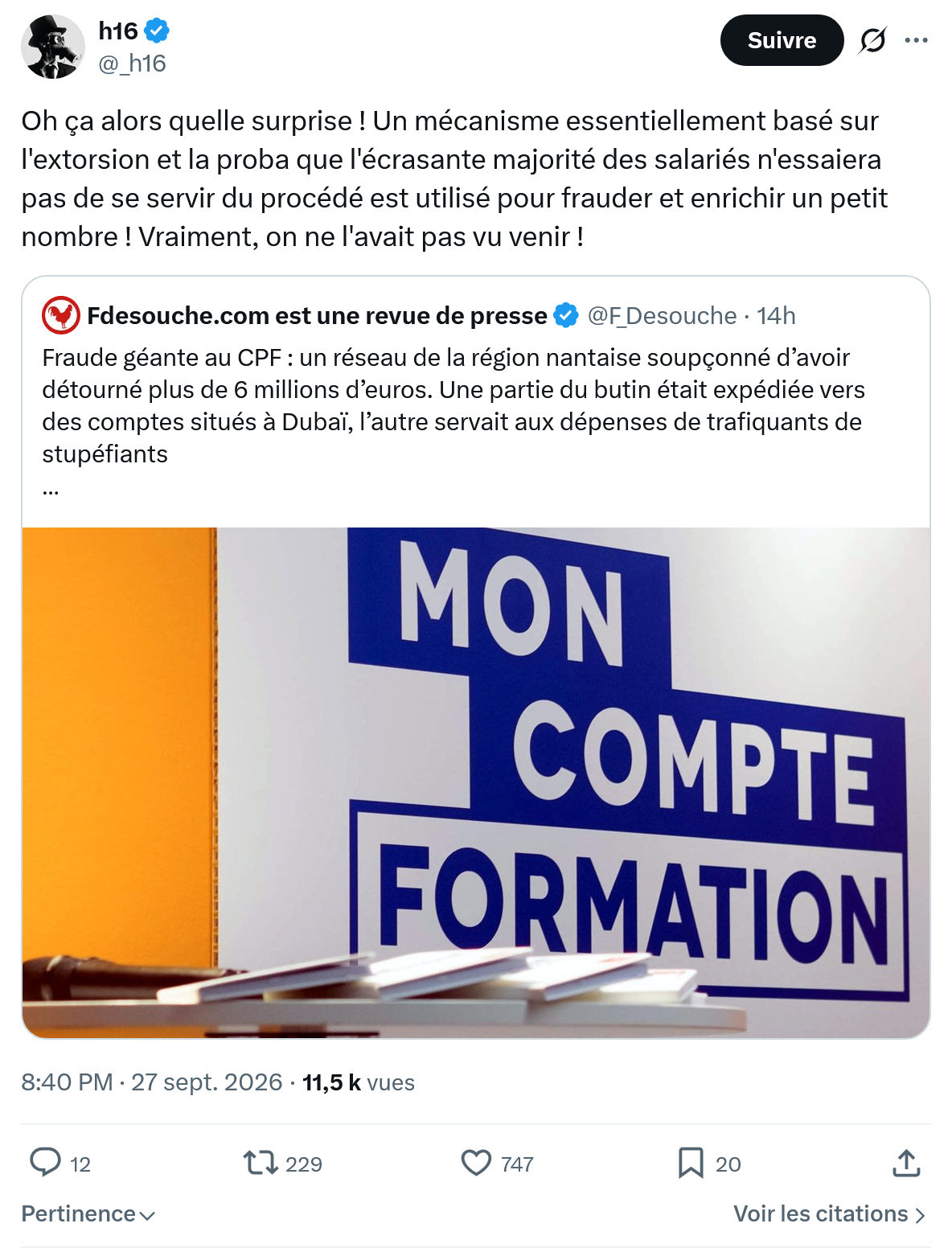 h16: Oh ça alors quelle surprise...