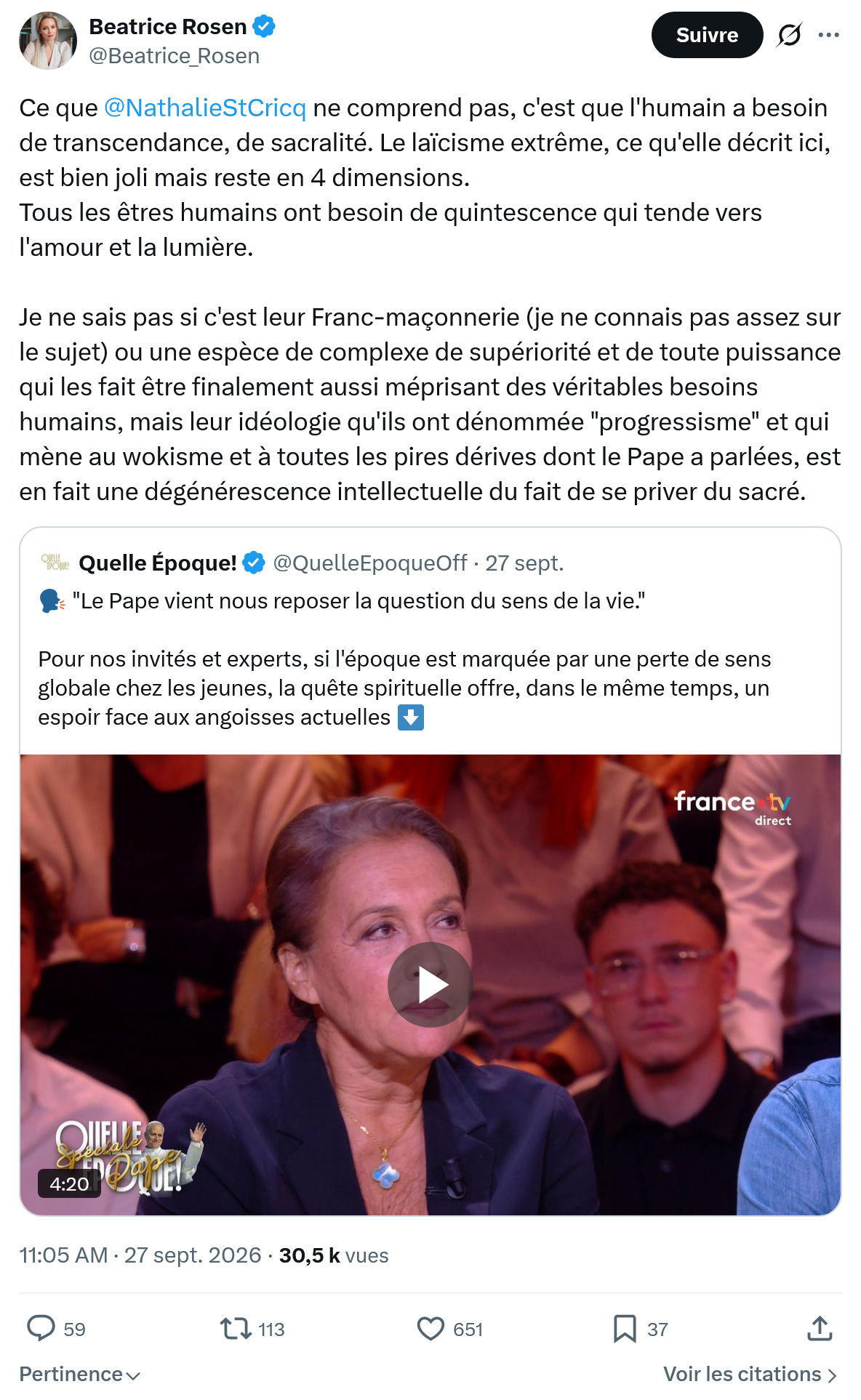 Béatrice Rosen: Ce que @NathalieStCricq ne comprend...