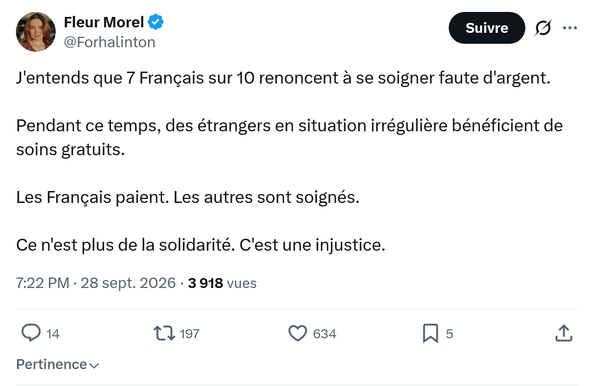 Fleur Morel: J'entends que 7 Français...