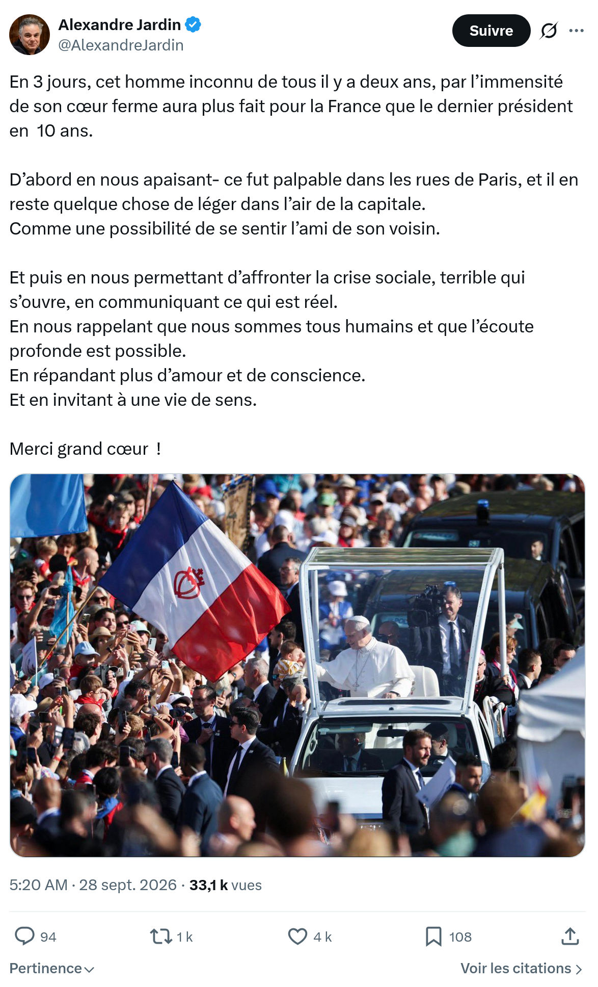 Alexandre Jardin: En 3 jours, cet homme inconnu...