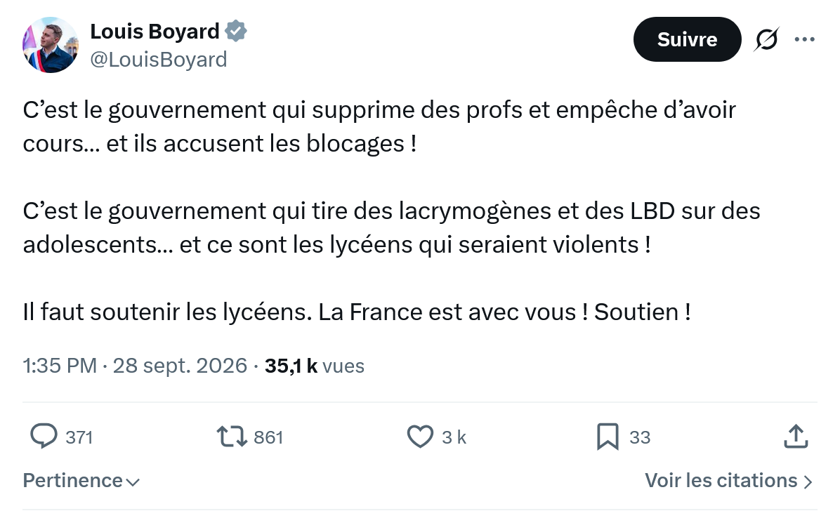 Louis Boyard: C’est le gouvernement qui supprime...