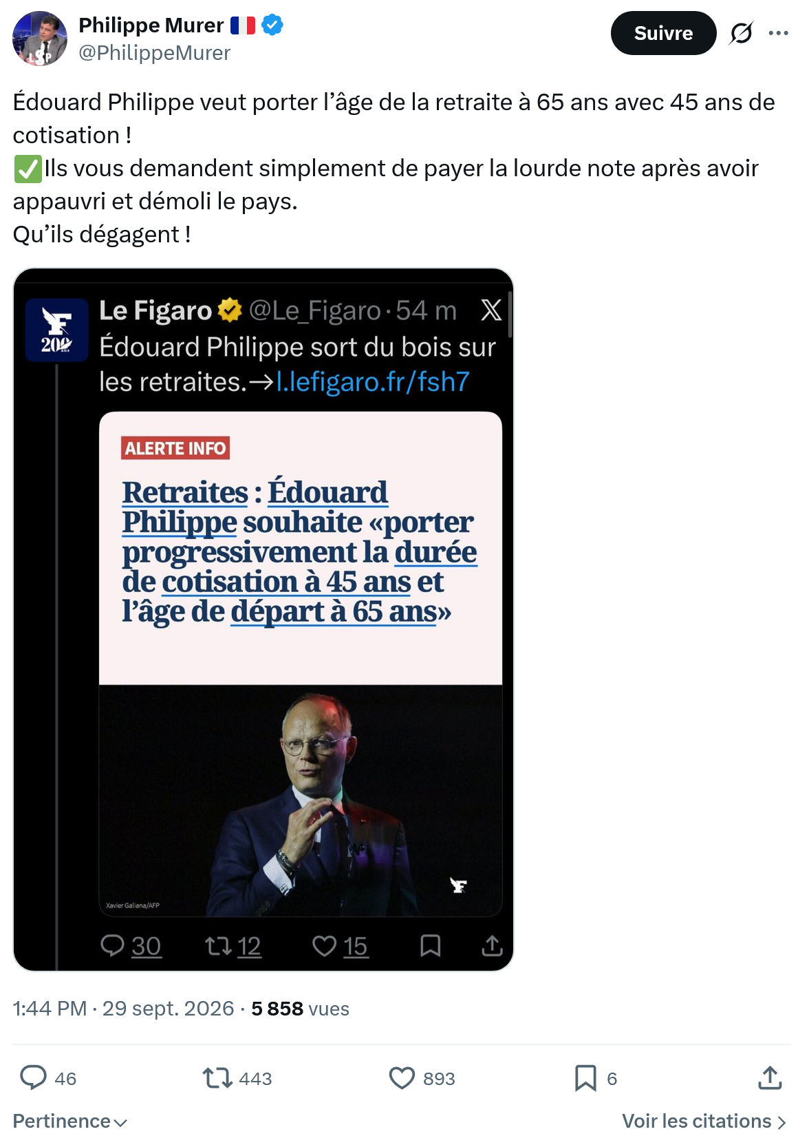 Philippe Murer: Édouard Philippe veut porter...