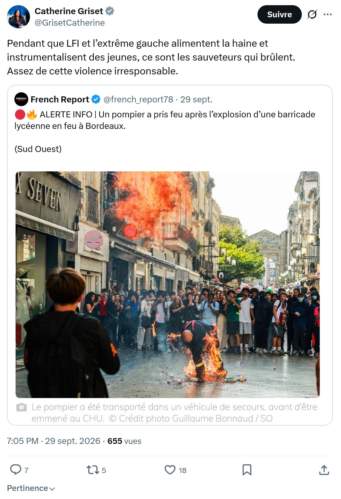 Catherine Griset: Pendant que LFI et l’extrême...
