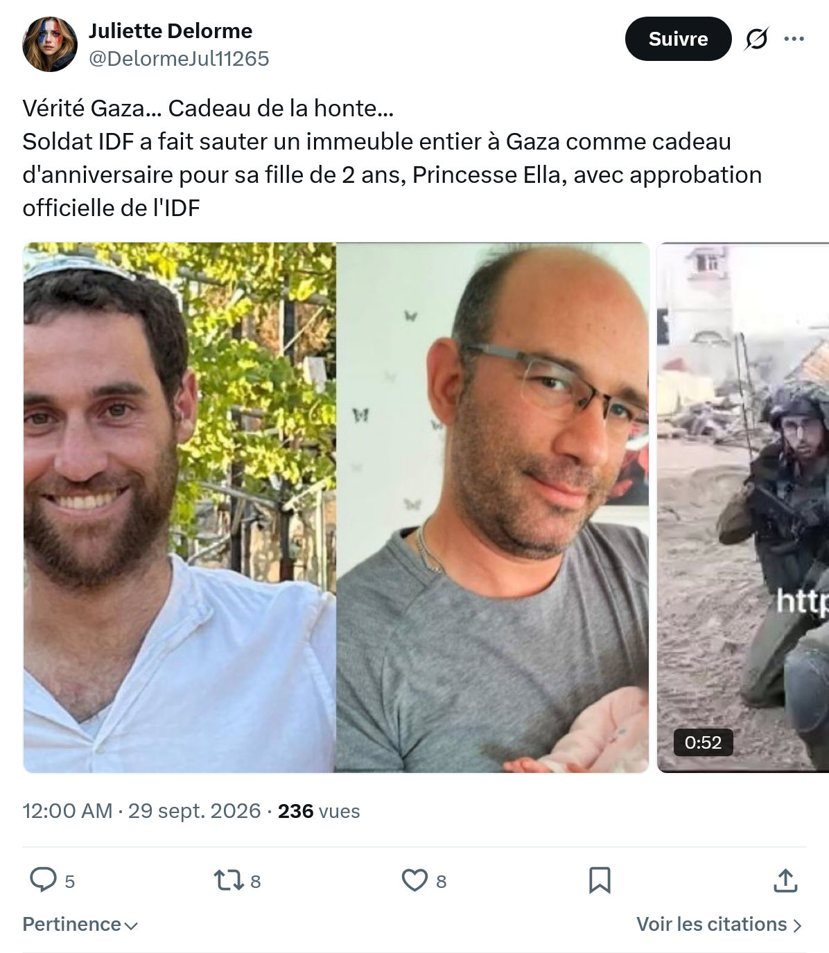Juliette Delorme: Vérité Gaza...