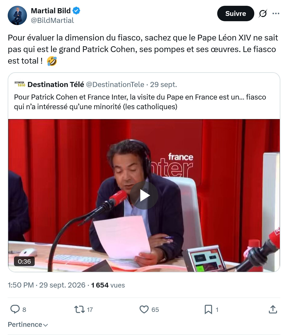 Martial Bild: Pour évaluer la dimension...