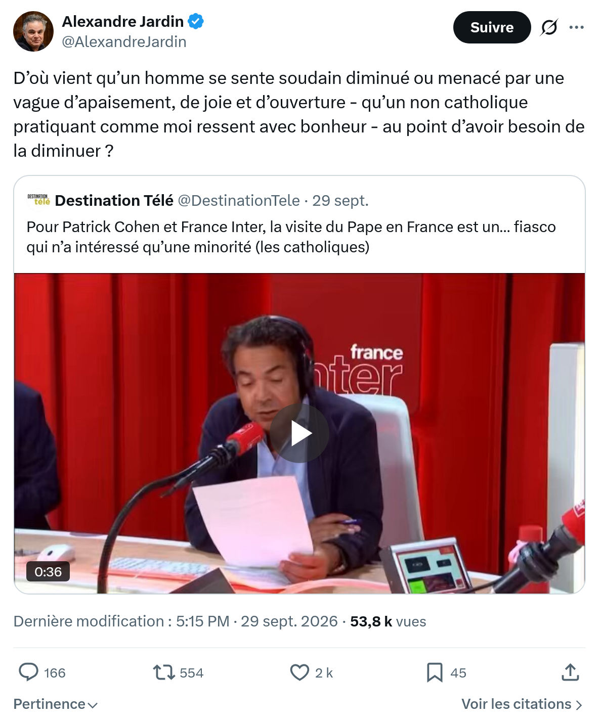 Alexandre Jardin: D’où vient qu’un homme...