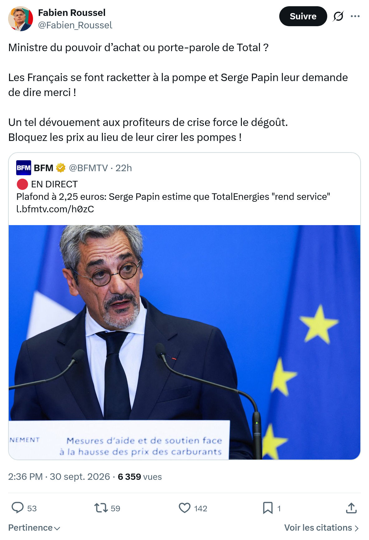 Fabien Roussel: Ministre du pouvoir...
