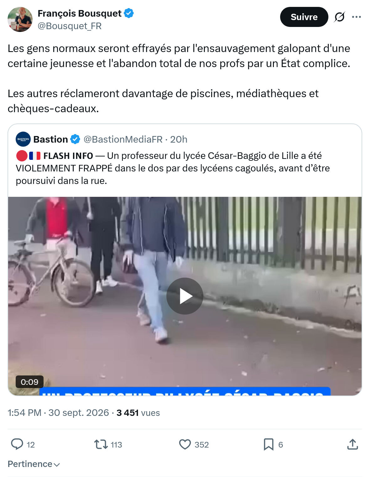 François Bousquet: Les gens normaux seront...