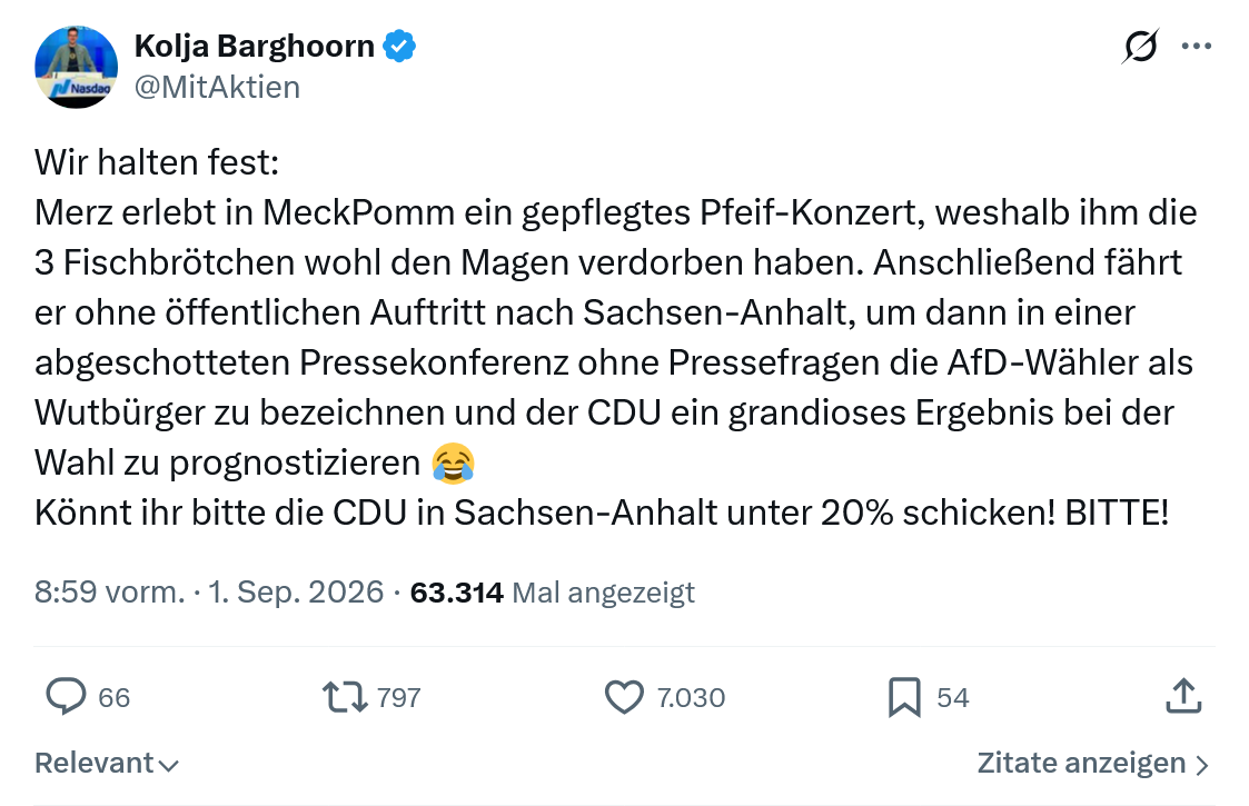 Kolja Barghoorn: Wir halten fest...