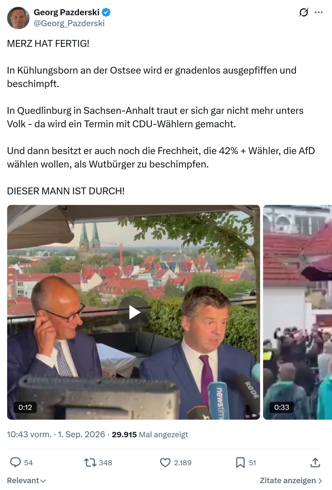 Georg Pazderski: MERZ HAT FERTIG...