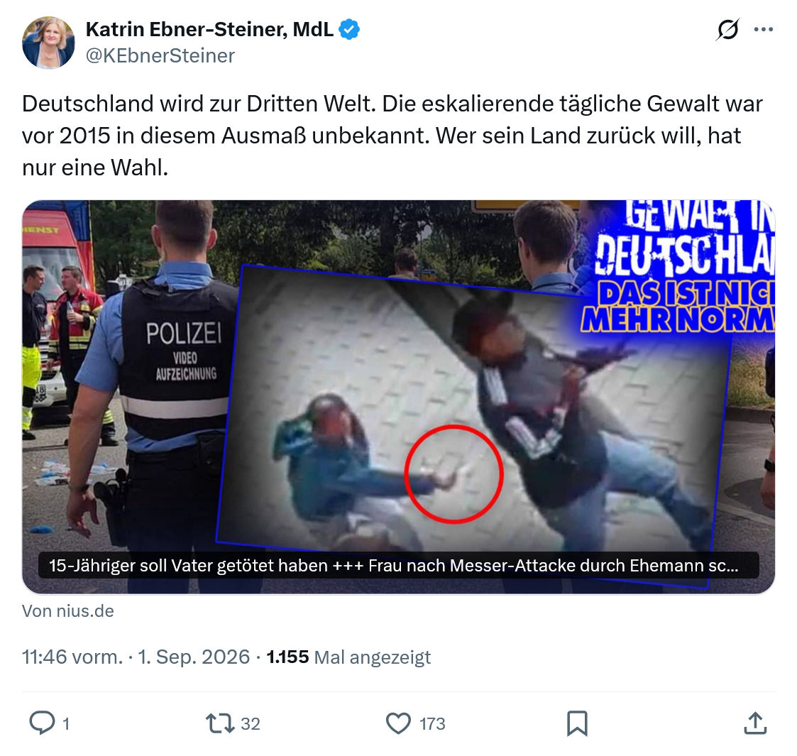 Katrin Ebner-Steiner: Deutschland wird zur Dritten Welt...