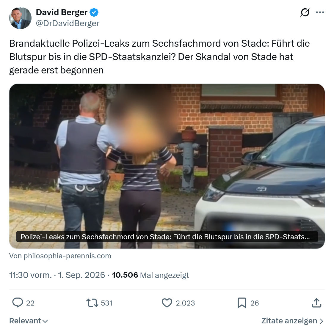 David Berger: Brandaktuelle Polizei-Leaks...