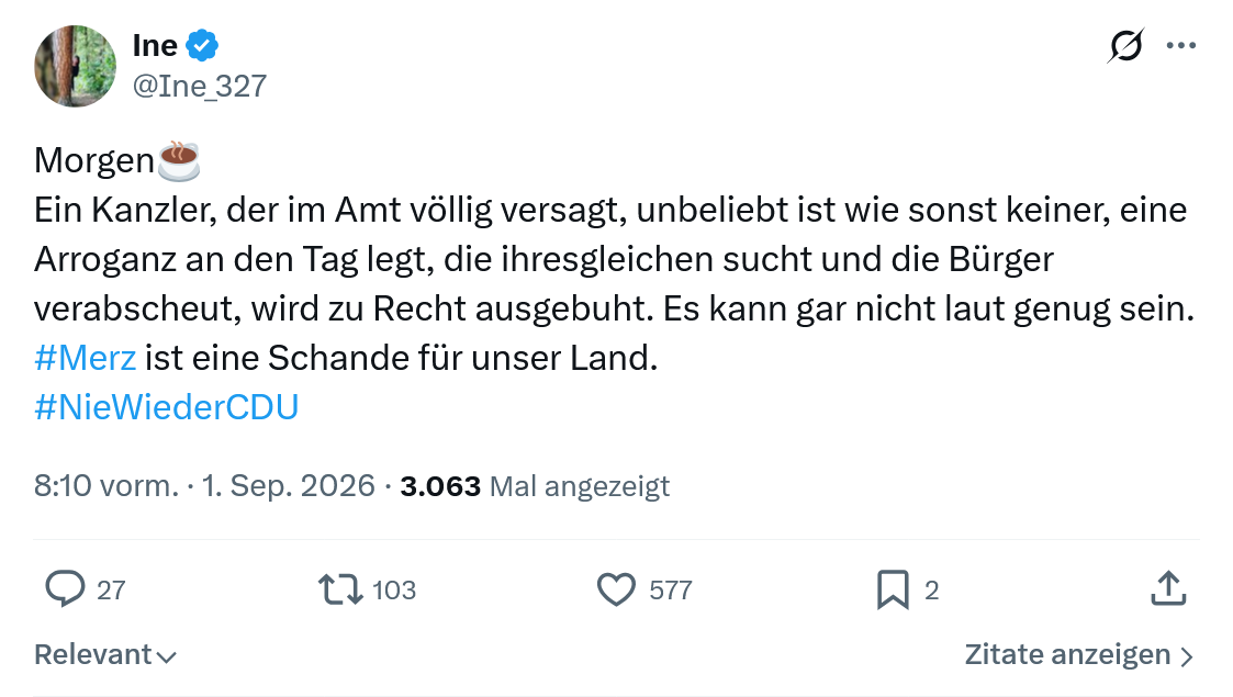 Ine: Ein Kanzler, der im Amt völlig versagt...