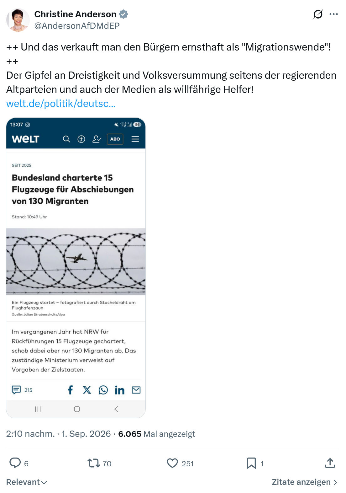Christine Anderson: Und das verkauft man den Bürgern...