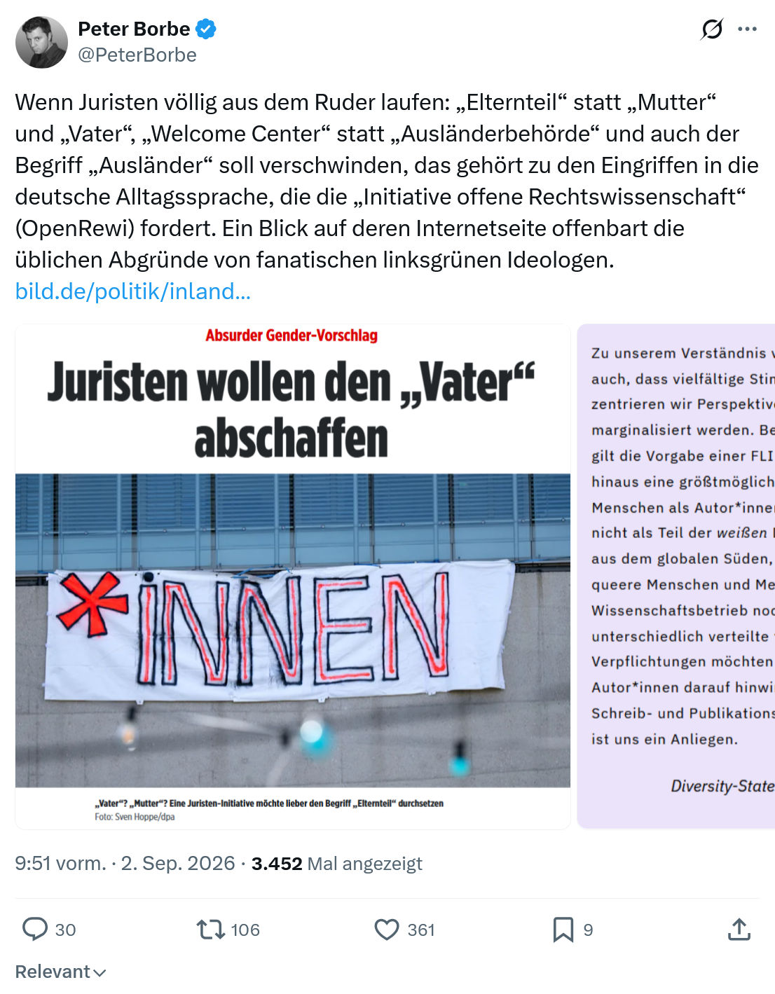 Peter Borbe: Wenn Juristen völlig aus dem Ruder laufen...