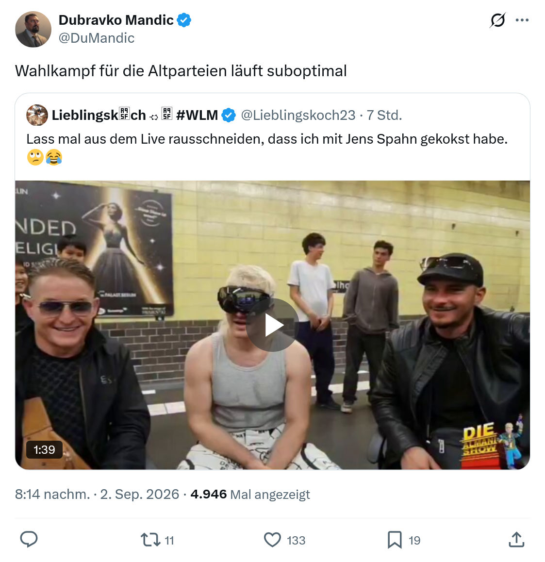 Dubravko Mandic: Wahlkampf für die...