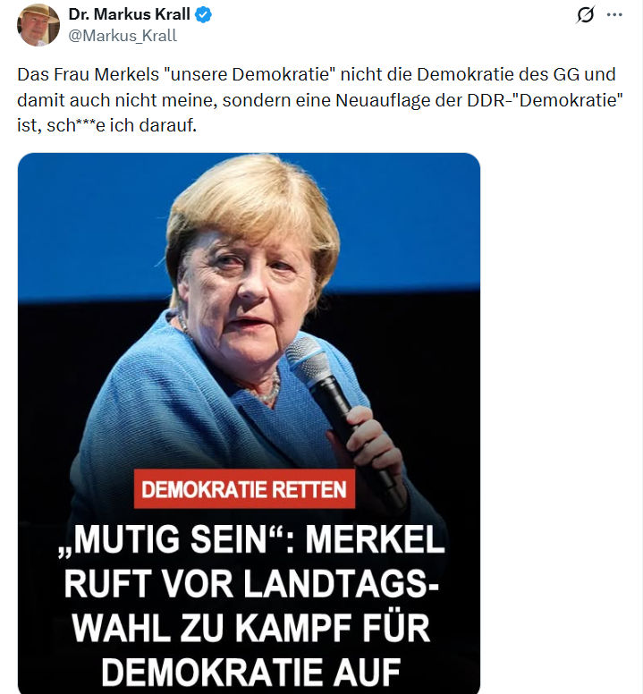 Markus Krall: Das Frau Merkels "unsere Demokratie"...