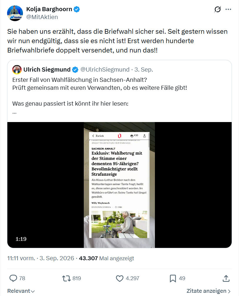 Kolja Barghoorn: Sie haben uns erzählt...