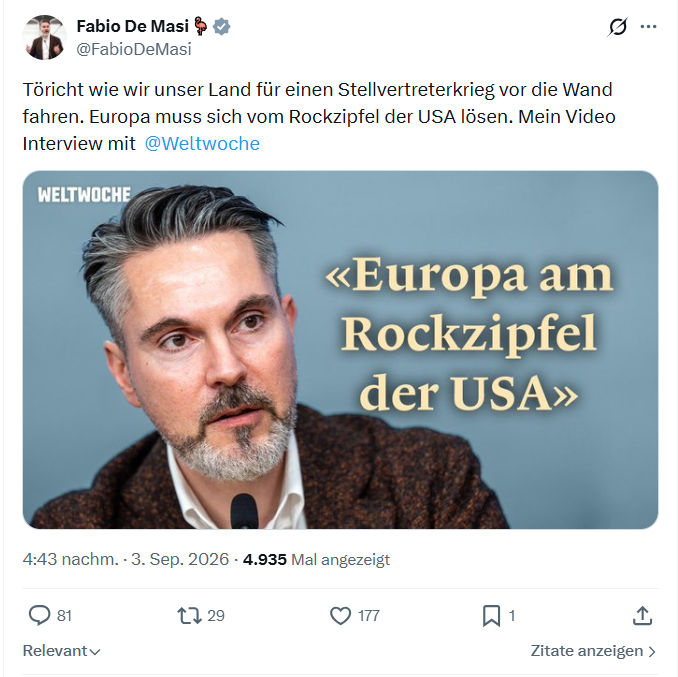 Fabio De Masi: Töricht wie wir unser Land...