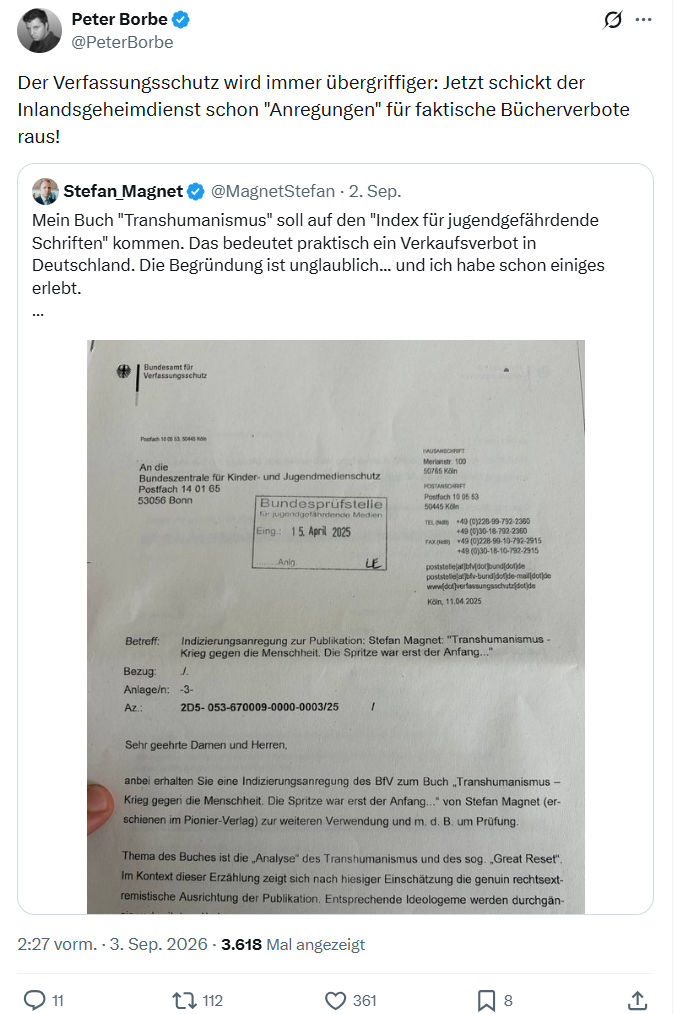 Peter Borbe: Der Verfassungsschutz...