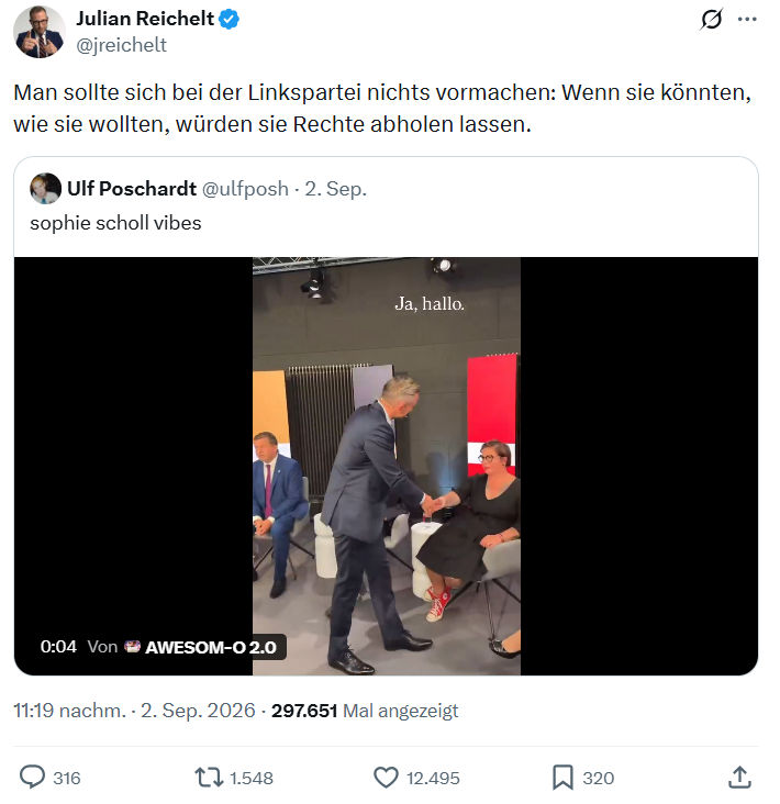 Julian Reichelt: Man sollte sich bei der Linkspartei...