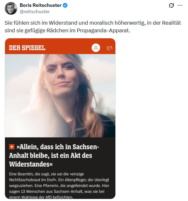 Boris Reitschuster: Sie fühlen sich im Widerstand...