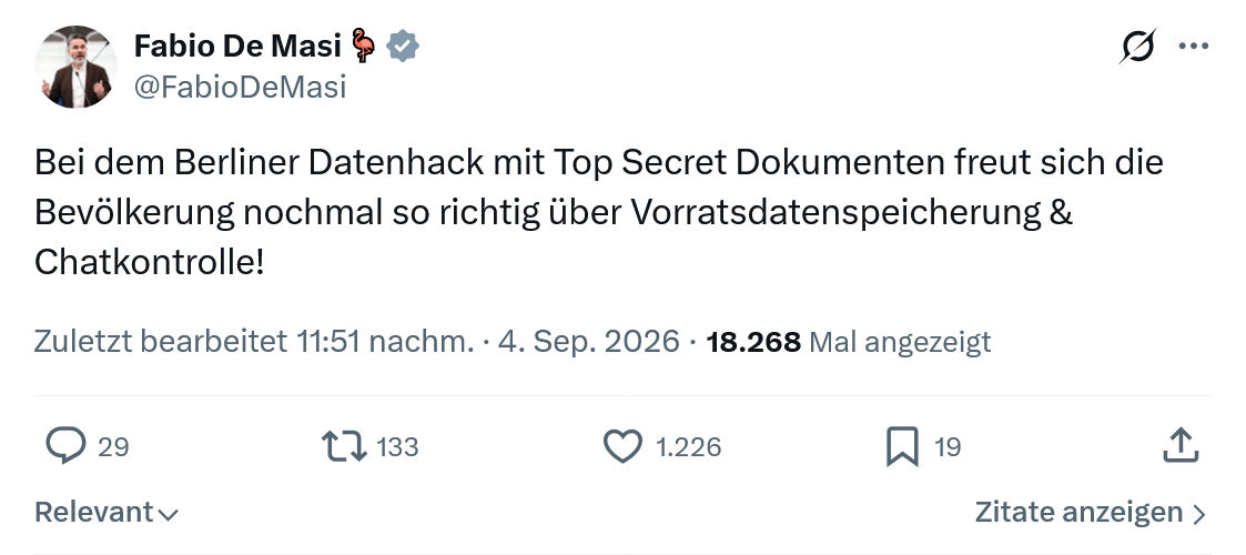 Fabio De Masi: Bei dem Berliner Datenhack...
