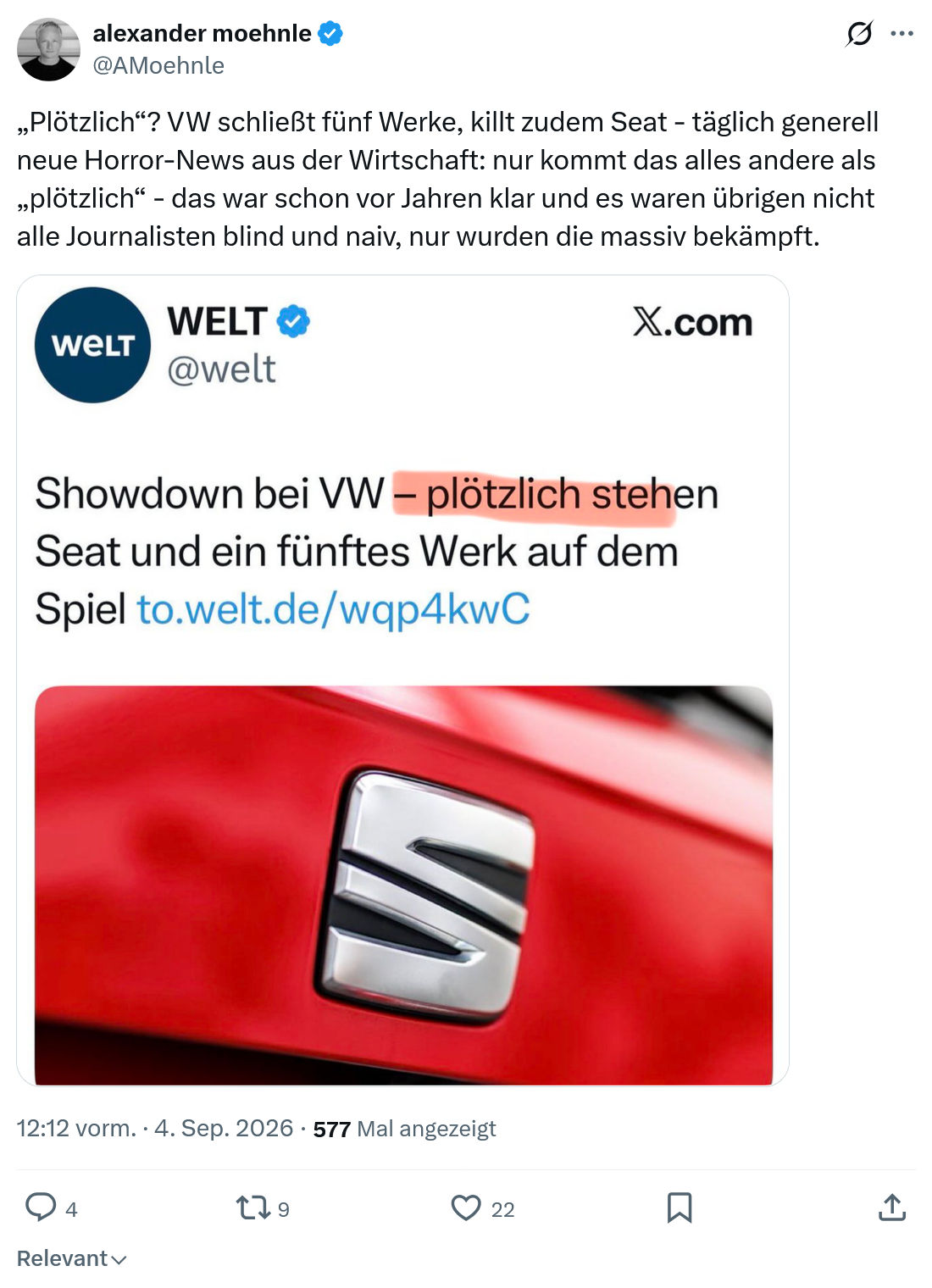 Alexander Moehnle: „Plötzlich“...