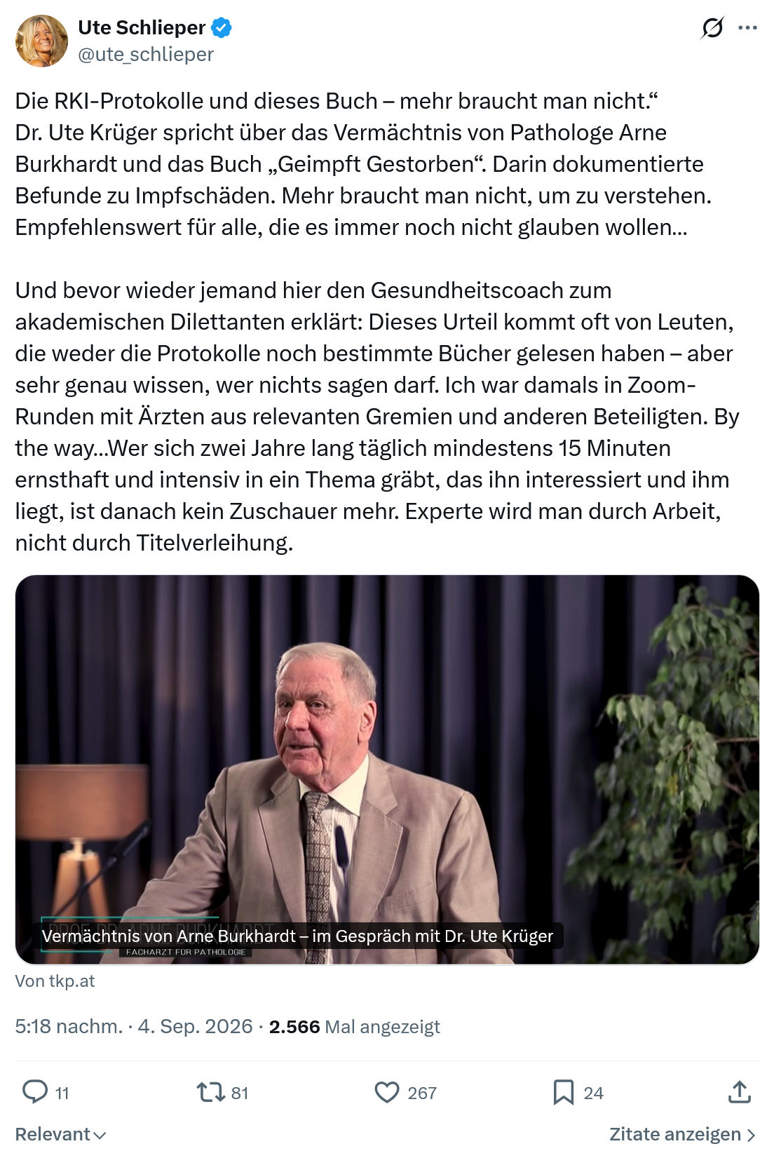 Ute Schlieper: Die RKI-Protokolle...