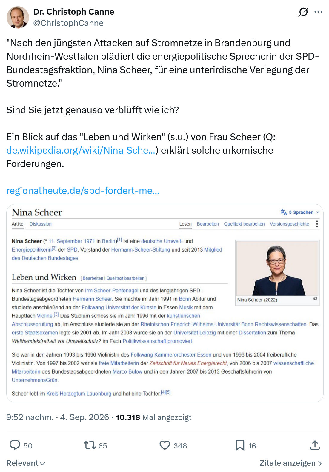 Christoph Canne: Nach den jüngsten Attacken auf Stromnetze...
